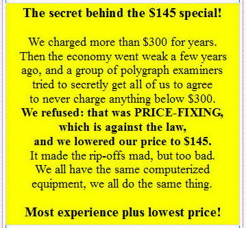 How to get lowest price on a lie-detection test in Los Angeles